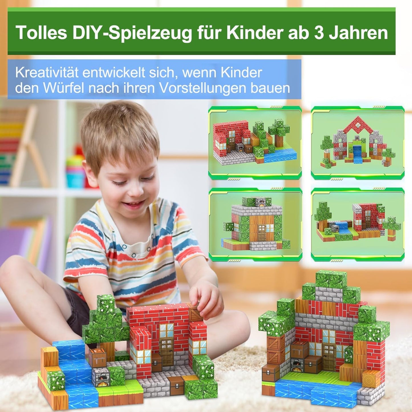 110-teiliges Minen-Magnetwelt-Set, 110 Dschungel