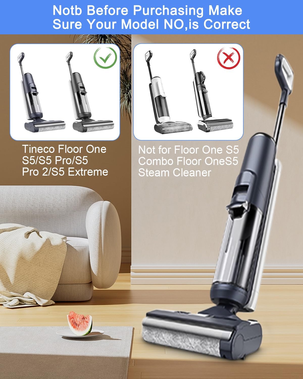 6-teiliges Ersatzset für Tineco Floor One S5/S5 Pro, S5