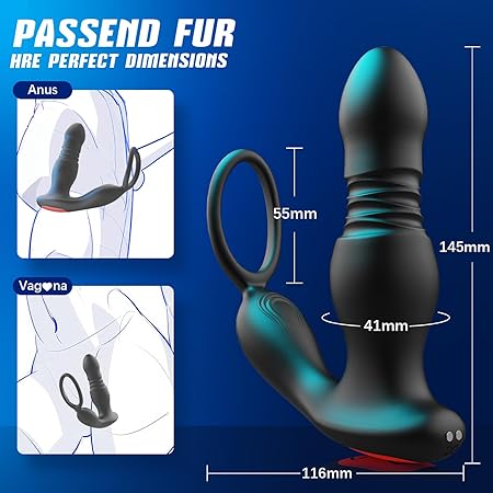 Anal Vibrator mit Penisring