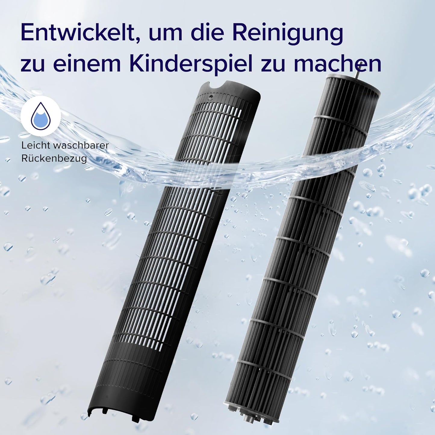 Smart Turmventilator, Schwarz