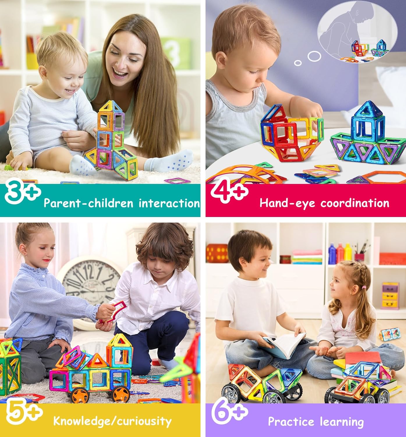 Magnetbausteine-Set, 76 pcs