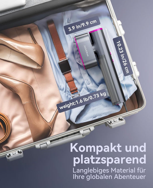 Tragbarer 2-in-1 Reisedampfglätter mit Schnellaufheizung, Grau