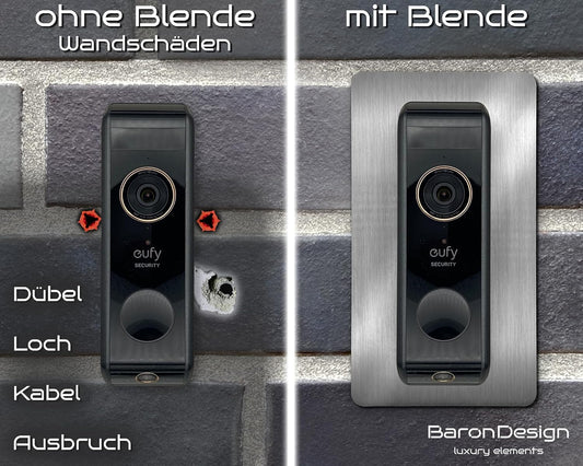 Edelstahl Blende für Eufy Videotürklingel, Gebürstet
