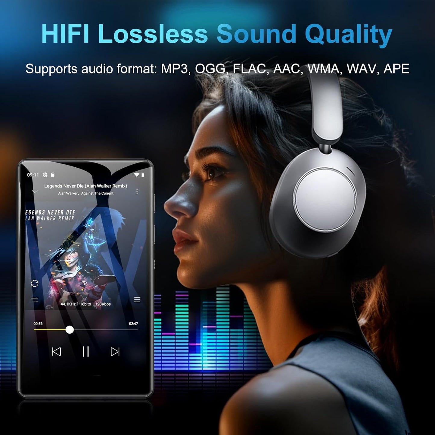 MP3-Player mit Bluetooth & WLAN, Schwarz