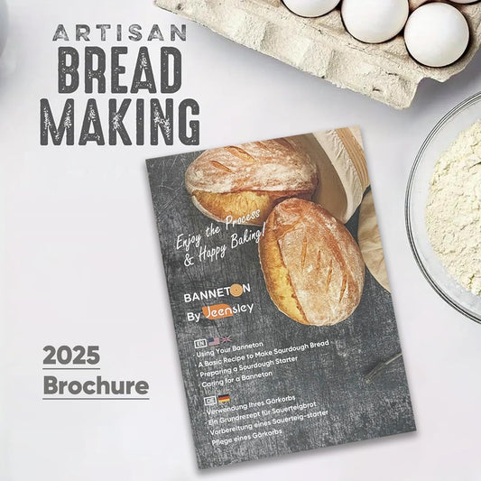 Sauerteig Starterset mit Gärkörbchen und Brotbackwerkzeugen