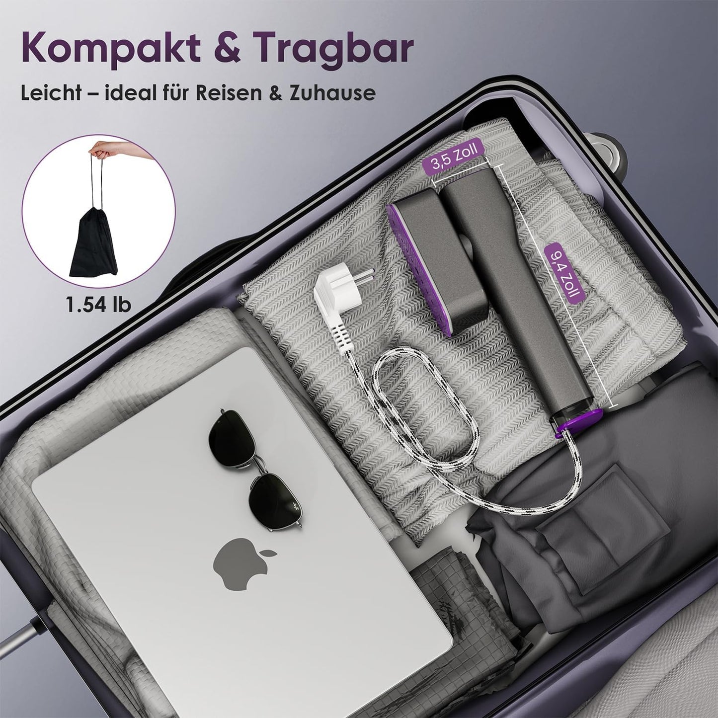 2-in-1 Steamer mit Trocken- & Dampfmodus
