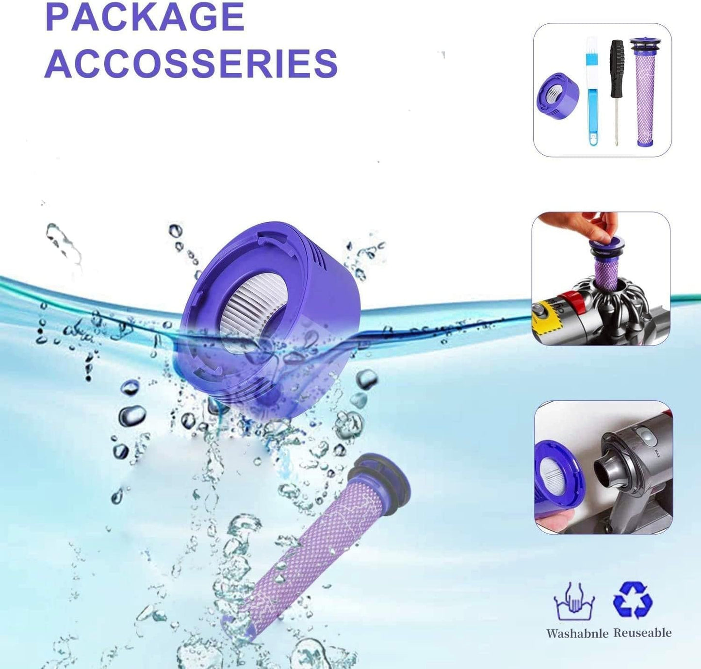 Ersatzakku für Dyson, V8