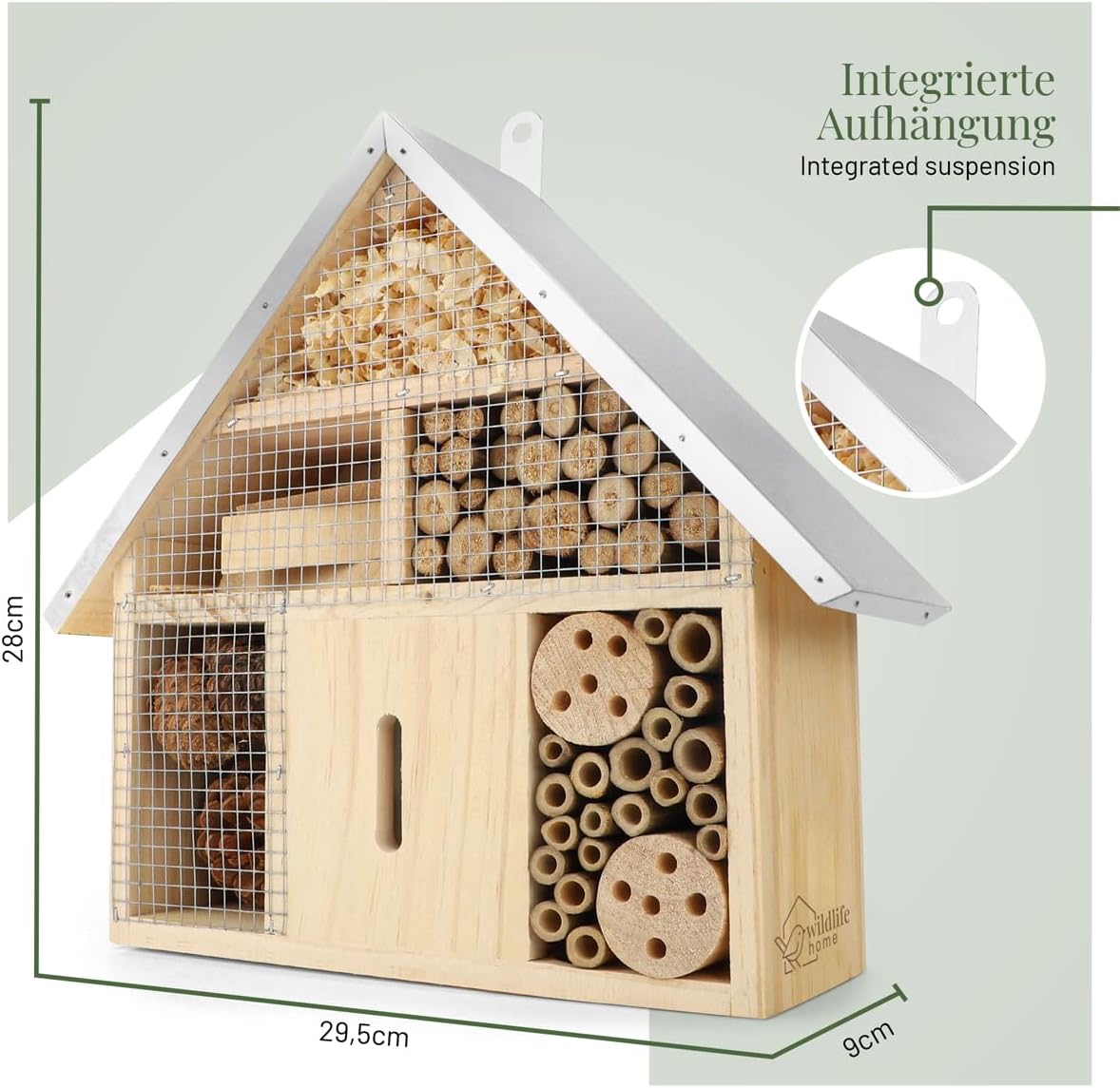 2er-Set Insektenhotel, 2 x Insektenhotel M