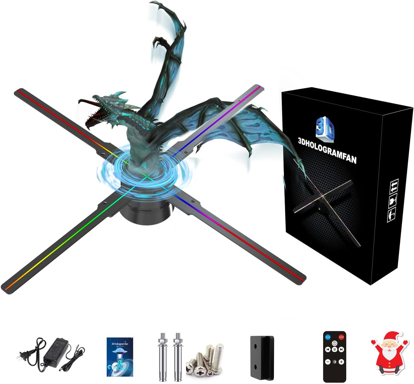 3D Holografischer Projektor, 46CM APP-Version (WiFi+APP+Bluetooth+Remote)