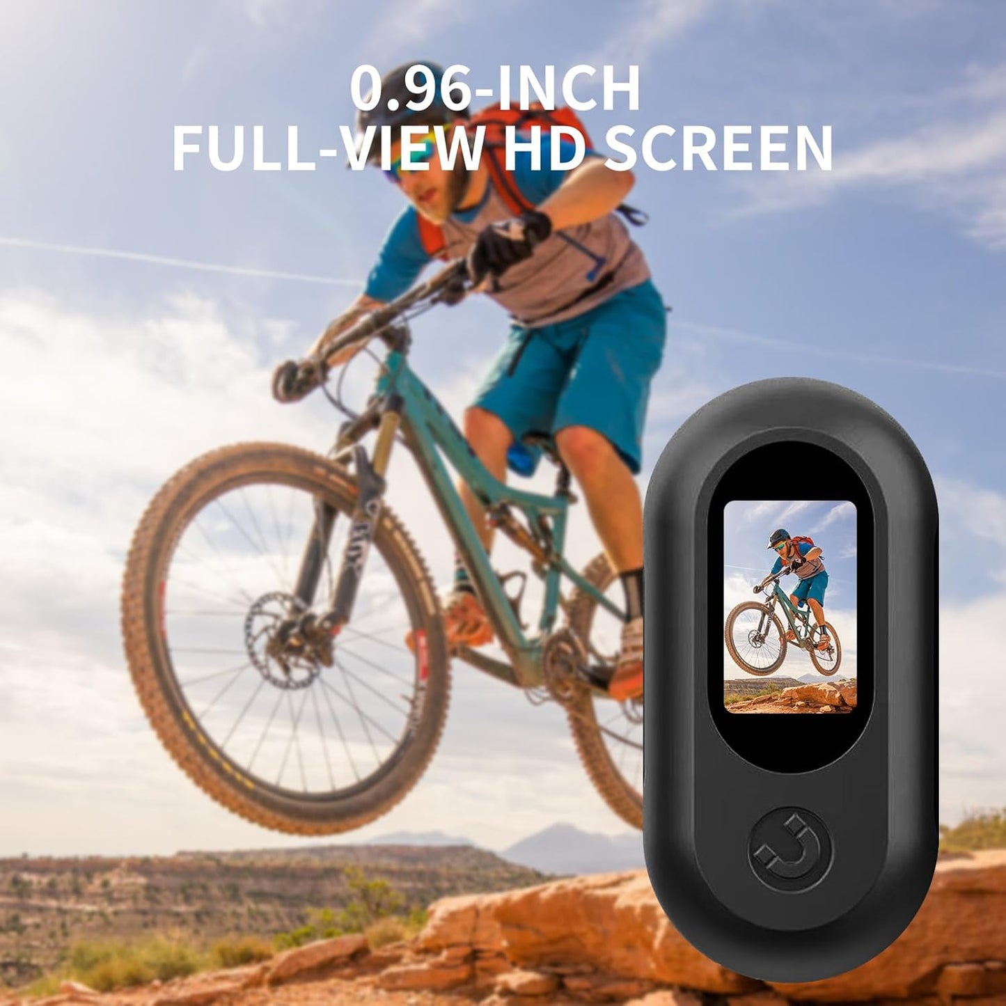 360° Actionkamera mit Bildschirm, Mini Helmkamera