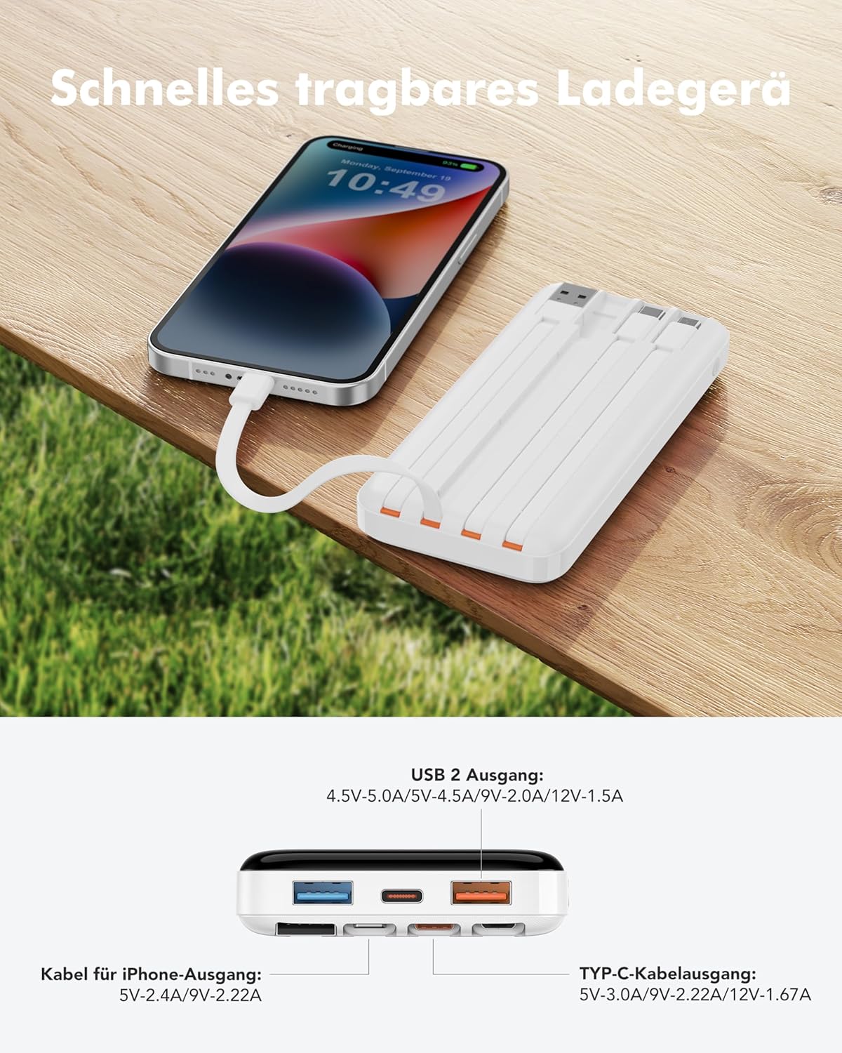 Powerbank, Weiss|20000mAh