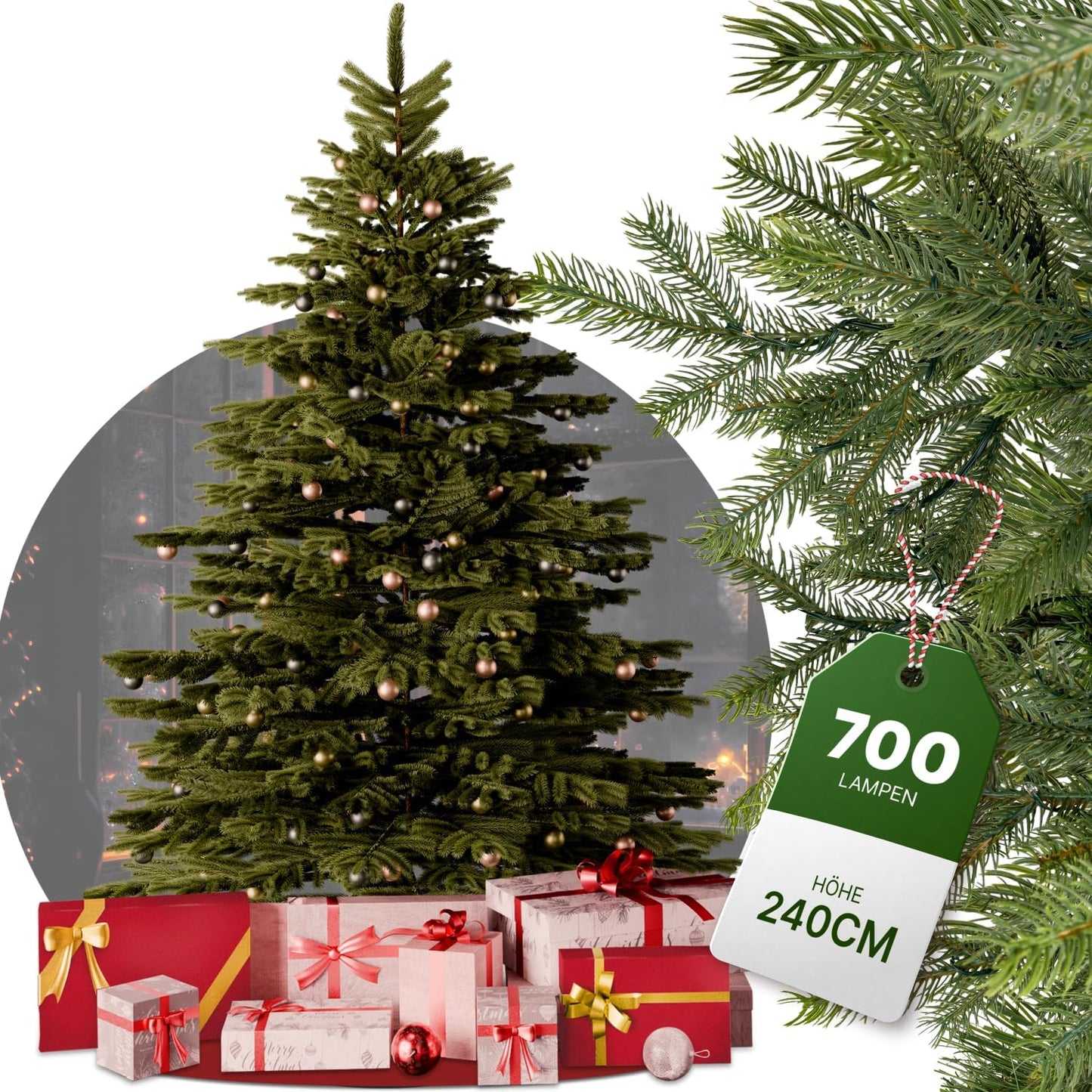 Künstlicher Weihnachtsbaum, 240 cm LED