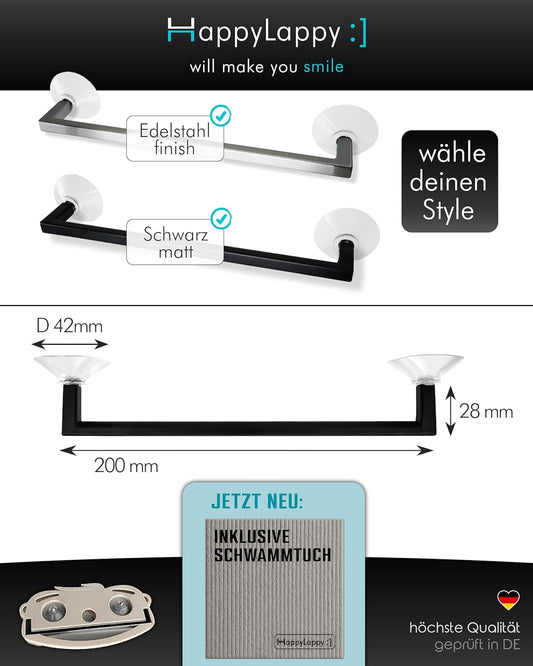 Spültuchhalter ohne Bohren, Edelstahl Finish
