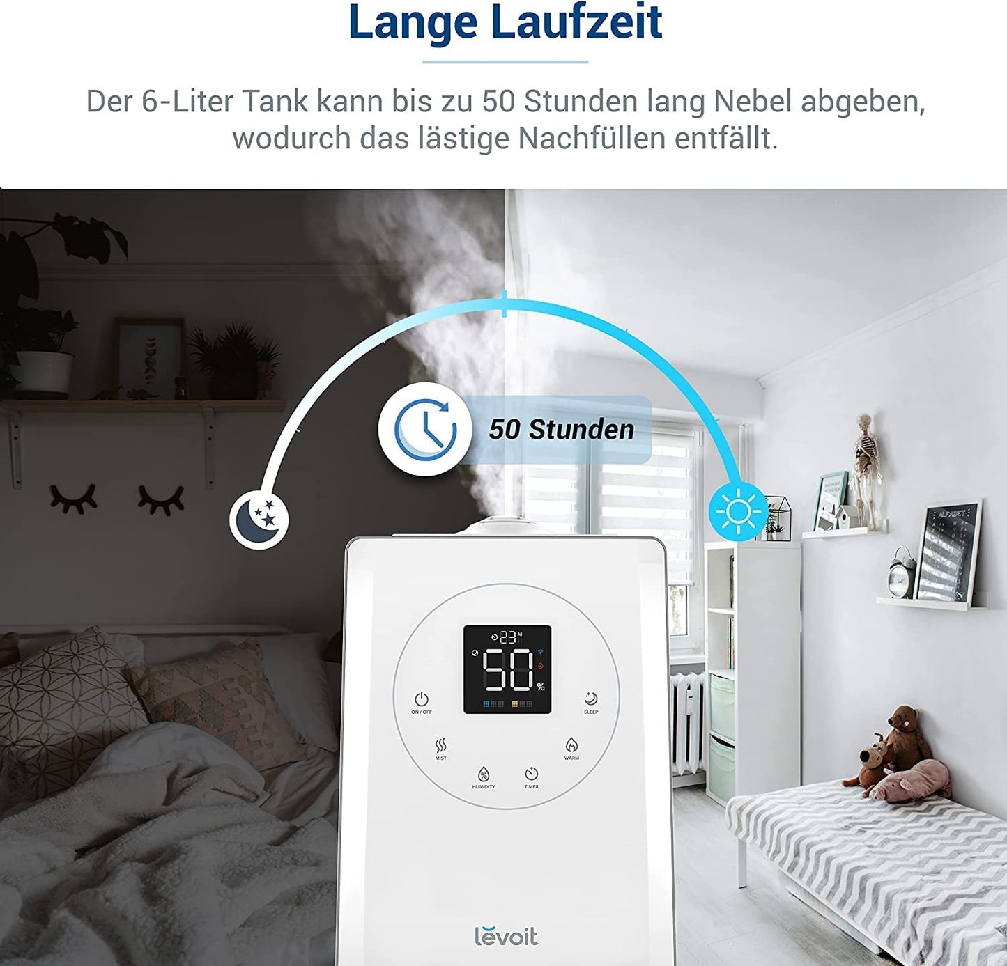 6L Luftbefeuchter, weiss