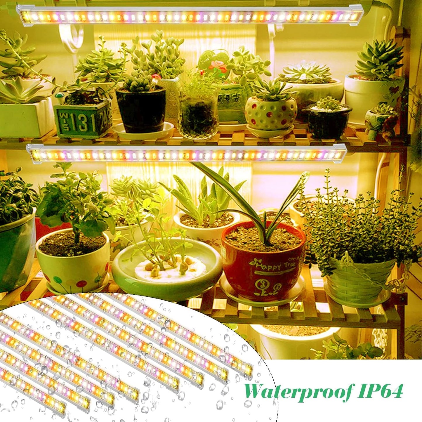 8er-Set LED-Pflanzenwachstumslichtstreifen mit Timer