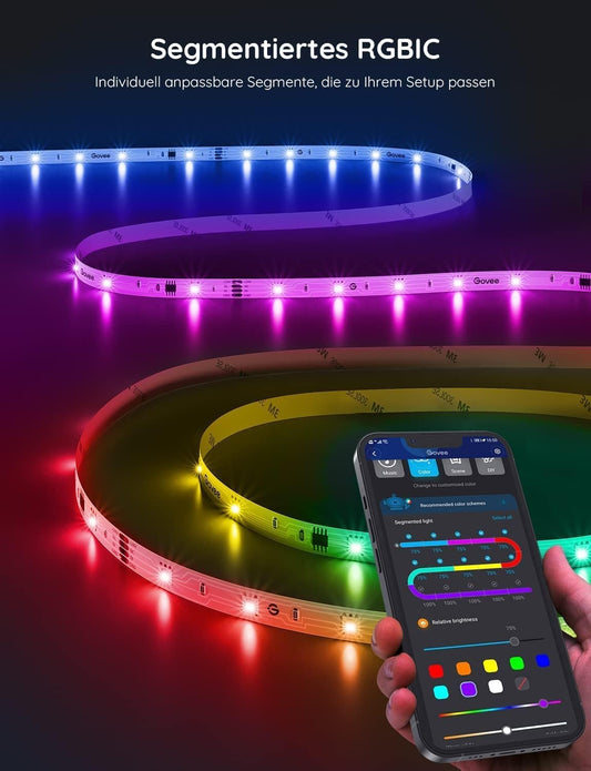 RGBIC LED Streifen 20m mit App-Steuerung, 20M