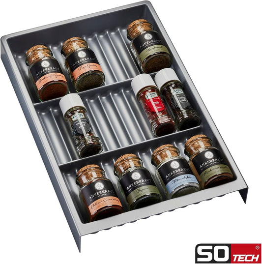 Gewürzgläsereinsatz Seperado, Gewürzeinsatz Silbergrau