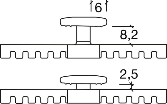 Terraflex N6 Abstandhalter für Unterkonstruktion (120 Stück)