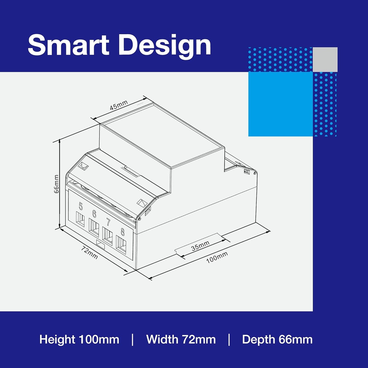 SDM630 Modbus v2 Drei-Phasen-Elektro-Energiezaehler, SDM630-MODBUS-MID