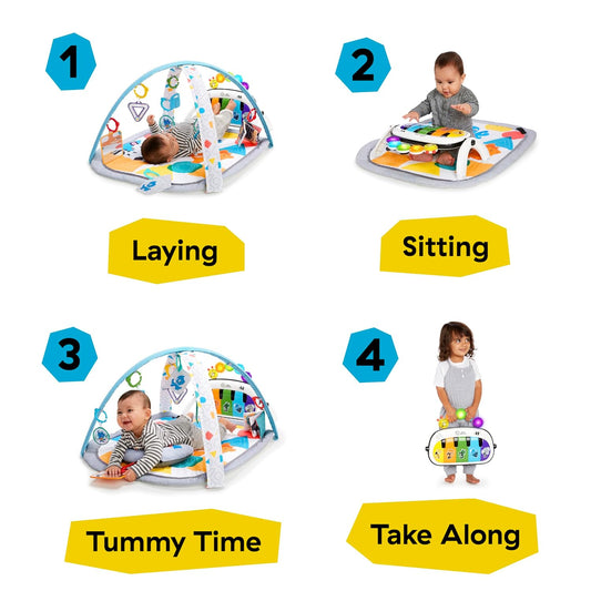 4-in-1 Spieldecke Kickin' Tunes mit Musik und Spielbogen, Kickin' Tunes