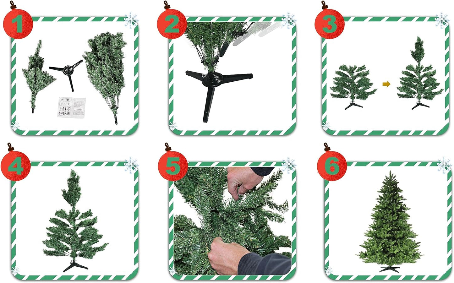 Künstlicher Weihnachtsbaum 19001 Spessarttanne mit Klappsystem, 872 Spitzen