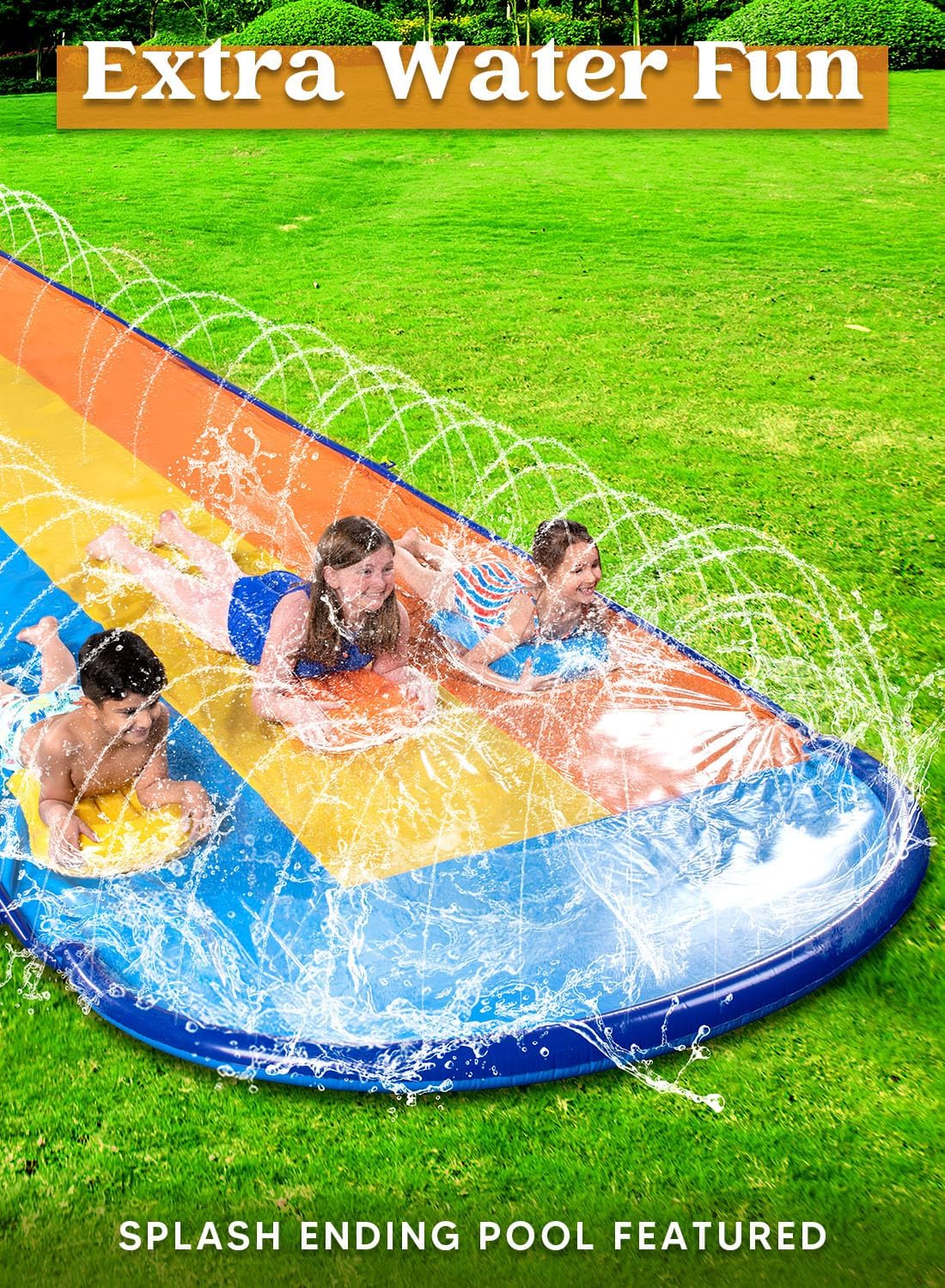 Wasserrutsche mit drei Bahnen