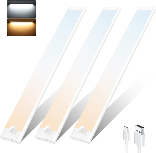 3er Set LED Unterbauleuchte mit Bewegungsmelder, 72leds-30cm