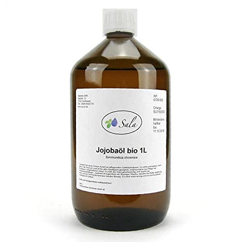 Jojobaöl kaltgepresst bio, 1l, Jojobaöl kaltgepresst bio, 1 l (1er Pack)