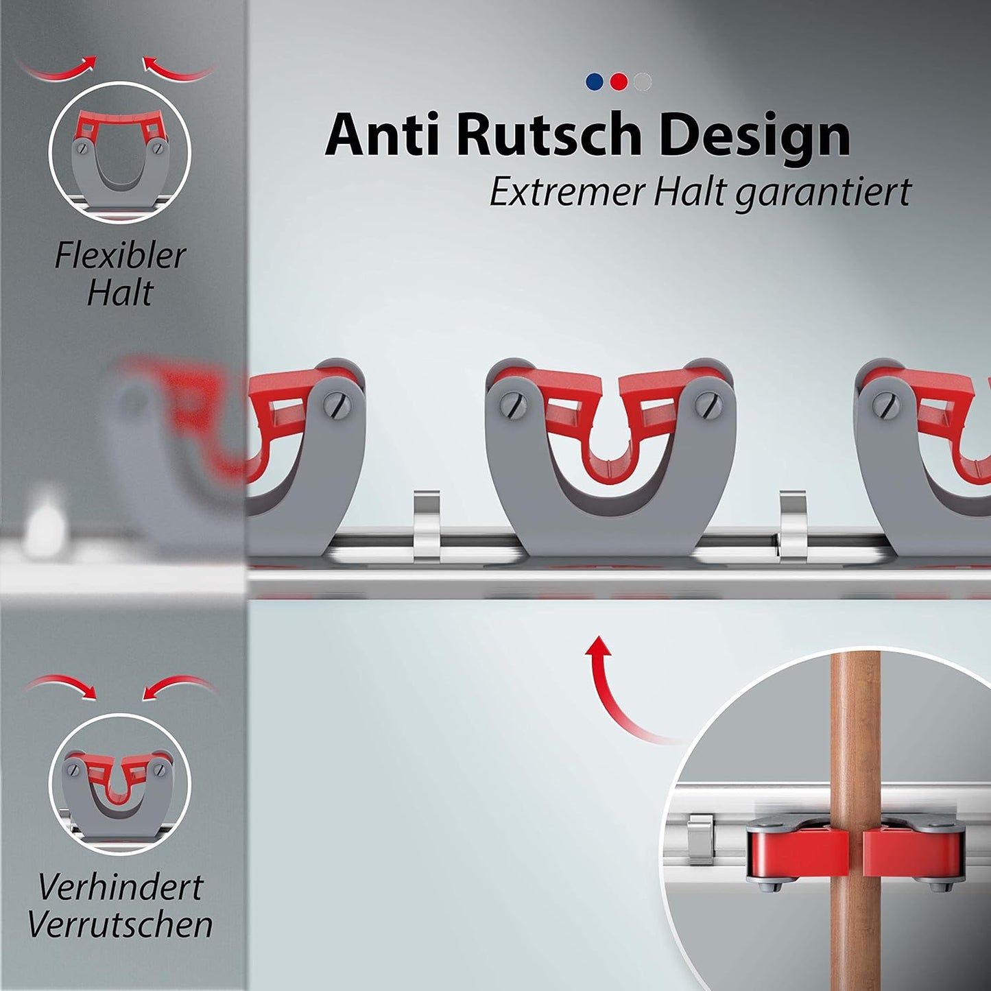Besenhalterung, 1, Besenhalterung Wand
