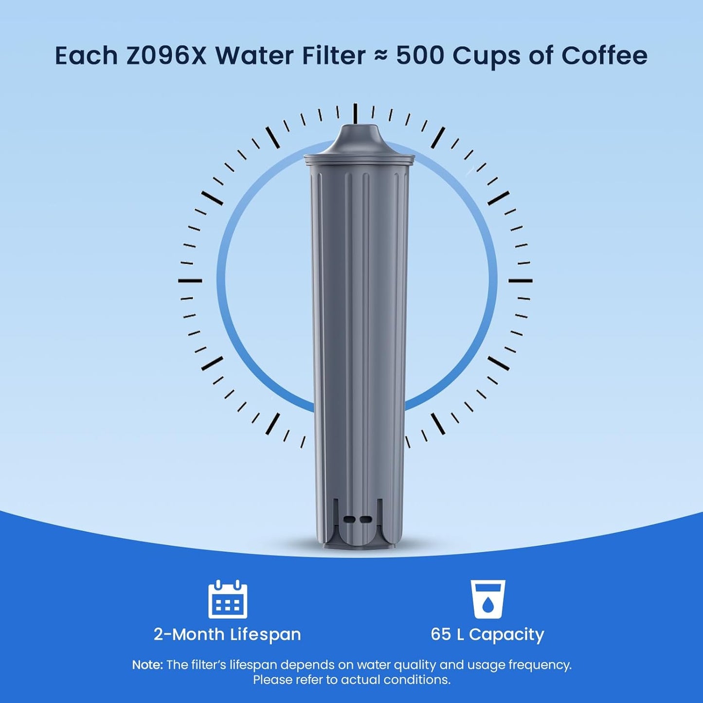 6er-Set Wasserfilter für Jura-Kaffeevollautomat, 6