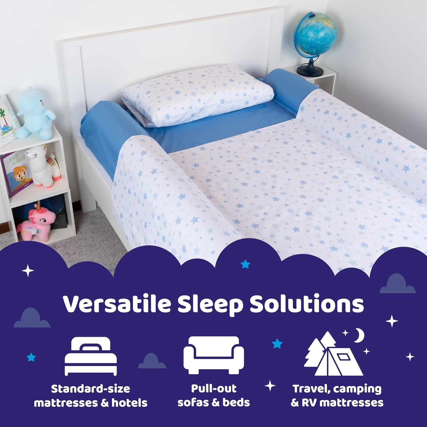 2er-Set Aufblasbarer Rausfallschutz fürs Bett
