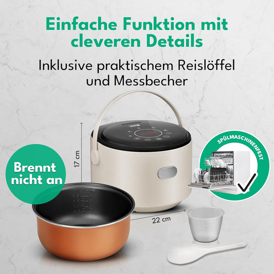 Reiskocher mit Timer & Warmhaltefunktion
