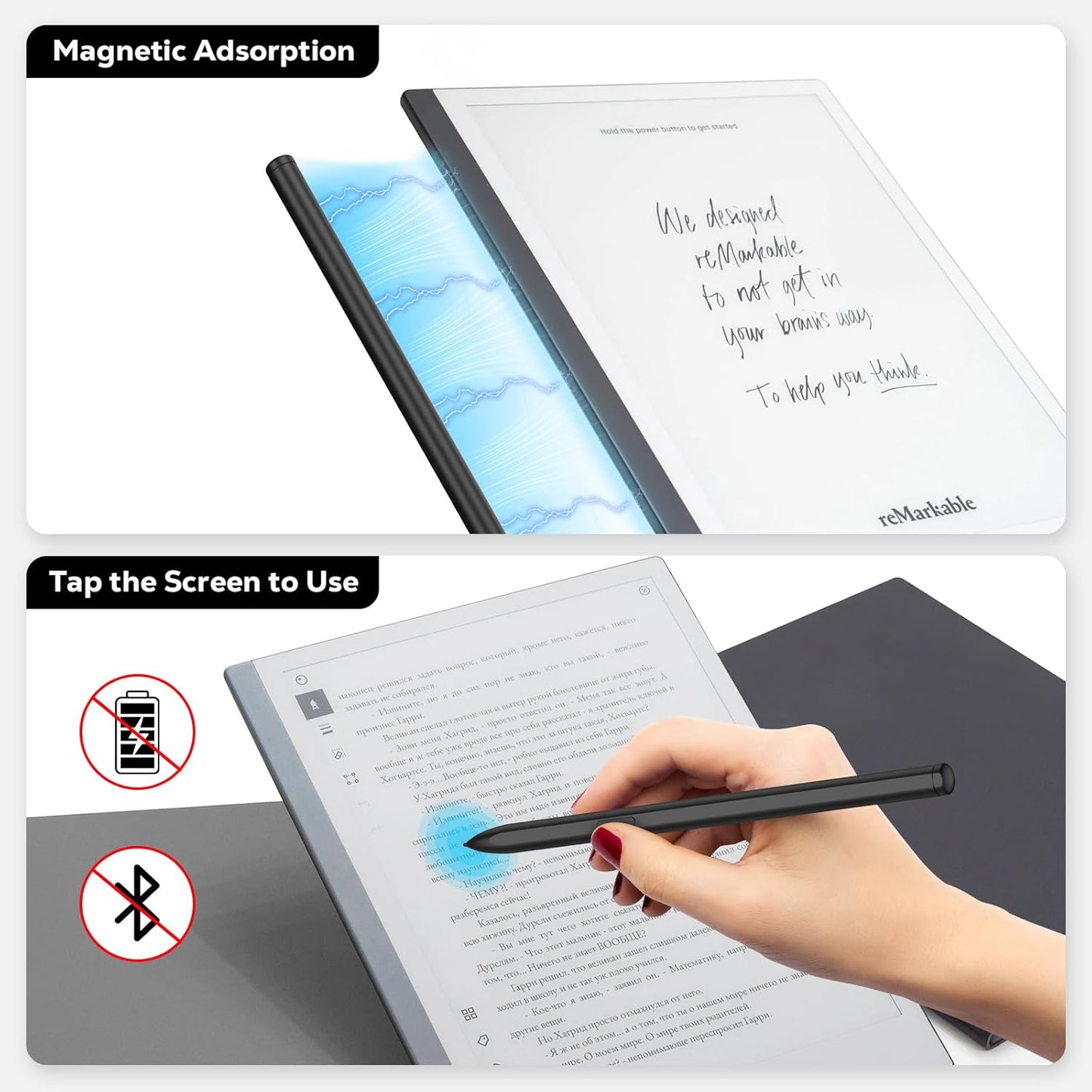 Digitaler Stift für Remarkable 2, Schwarz