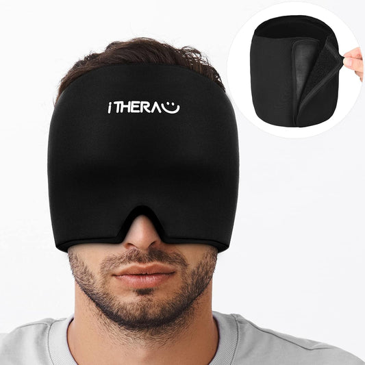 Migräne Maske, 1Stück-Schwarz