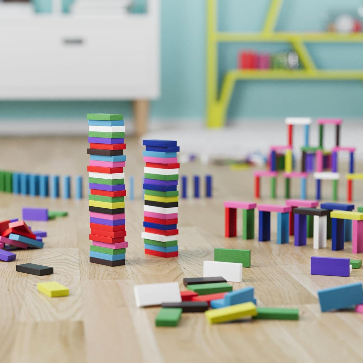 Domino Holzbausteine-Set (300 Stück), 300 Stück