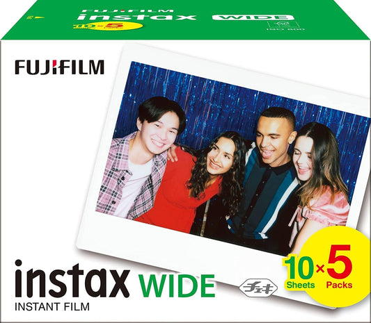 Instax Wide Film 5er-Set, Weiss 50 shots Einzelbett