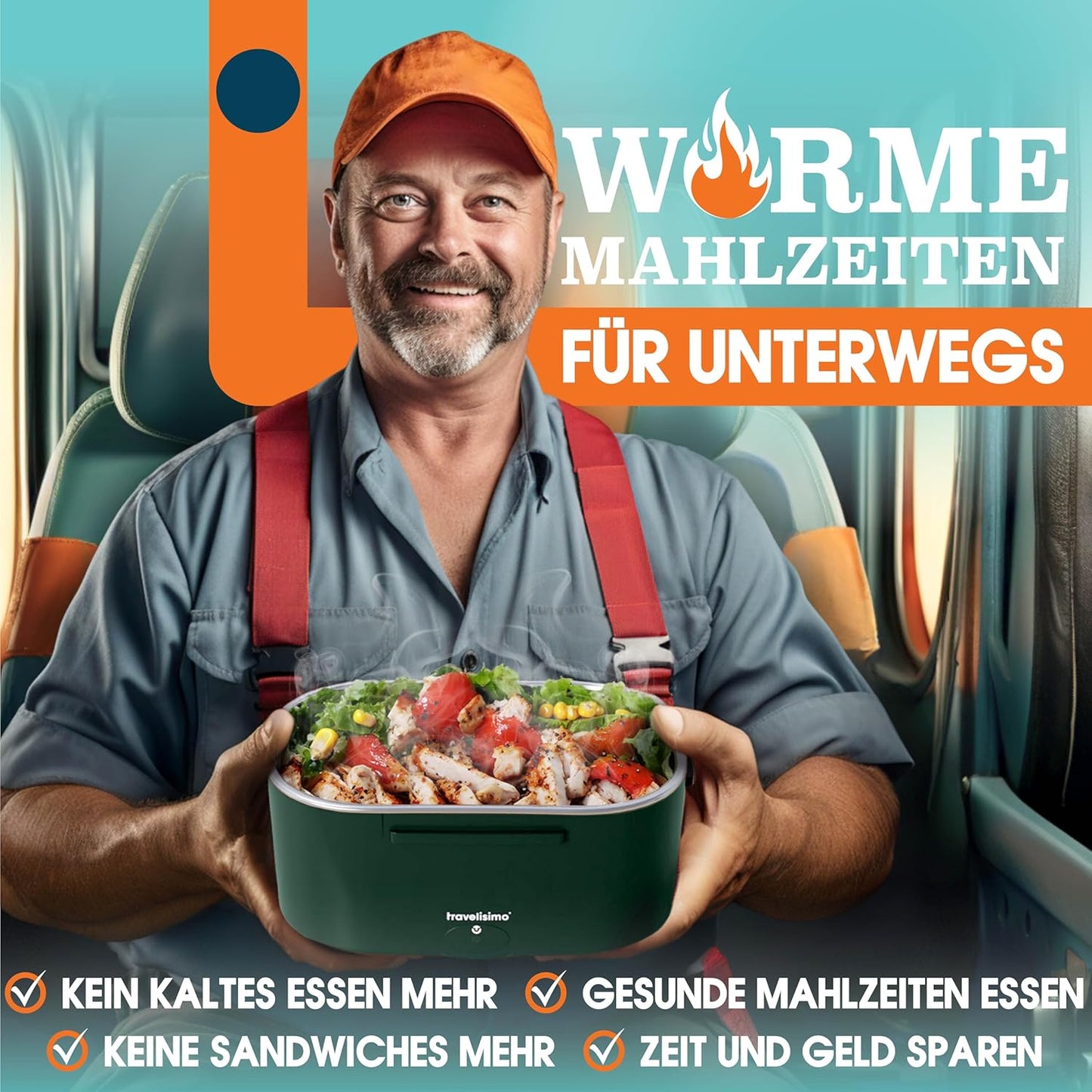 Elektrische Lunchbox, Dunkelgrün