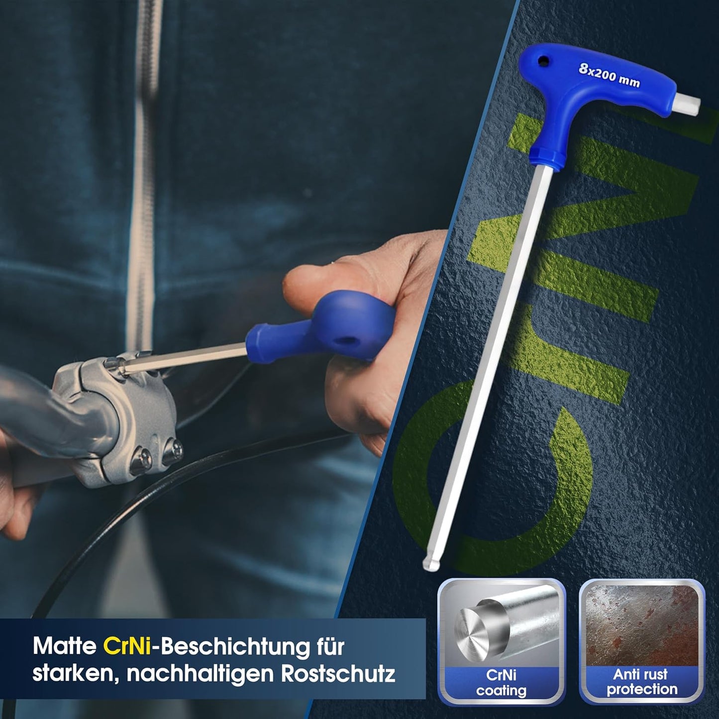 10-teiliges Innensechskantschlüssel-Set