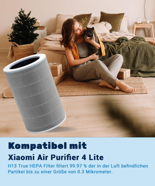 4-teiliges Ersatzfilter-Set für Xiaomi Air Purifier 4, 4 Ersatzfilter