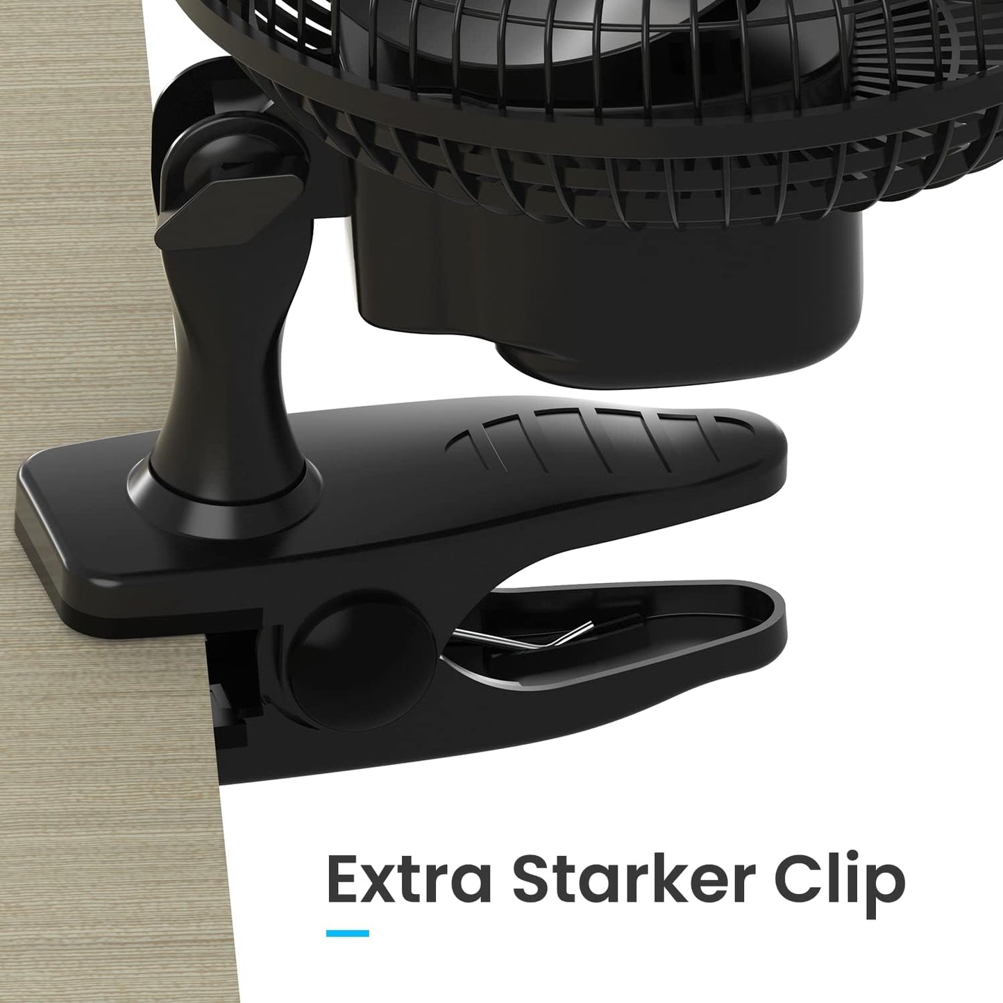 Mini-Ventilator mit Clip, Schwarz