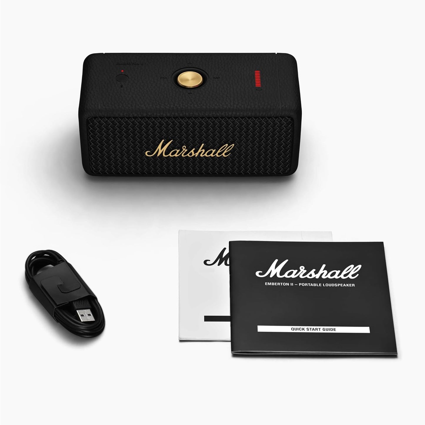Emberton II - Tragbarer Bluetooth Lautsprecher, Black & Brass Emberton II
