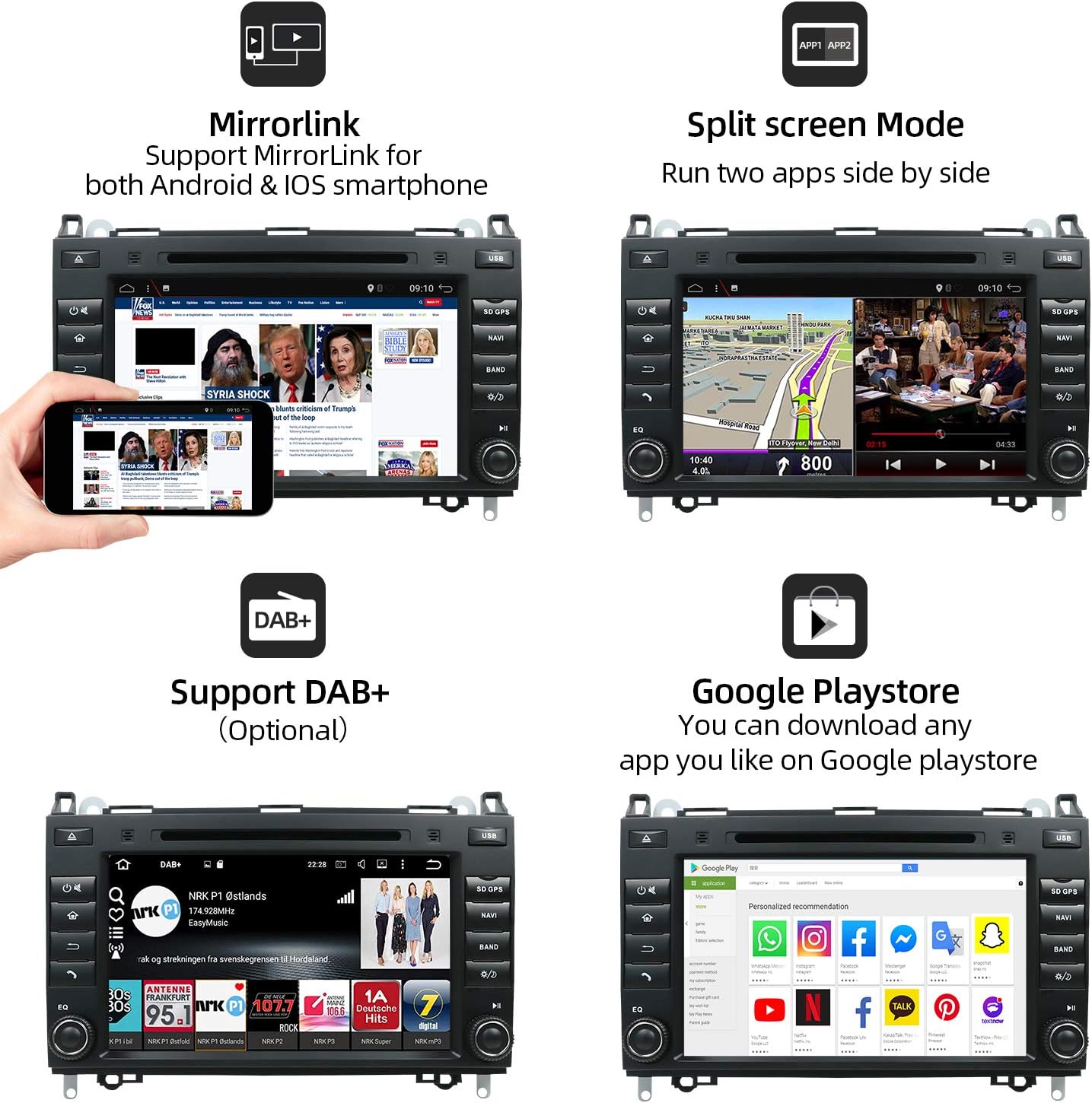 Android 10 Autoradio für Mercedes Benz Viano/Sprinter