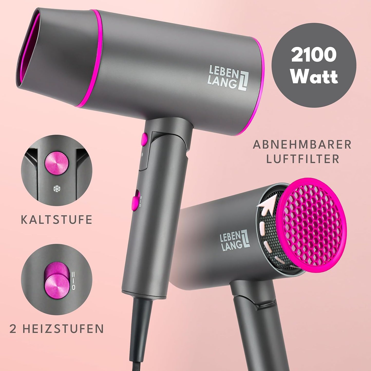 LBH3088, Grau / Pink
