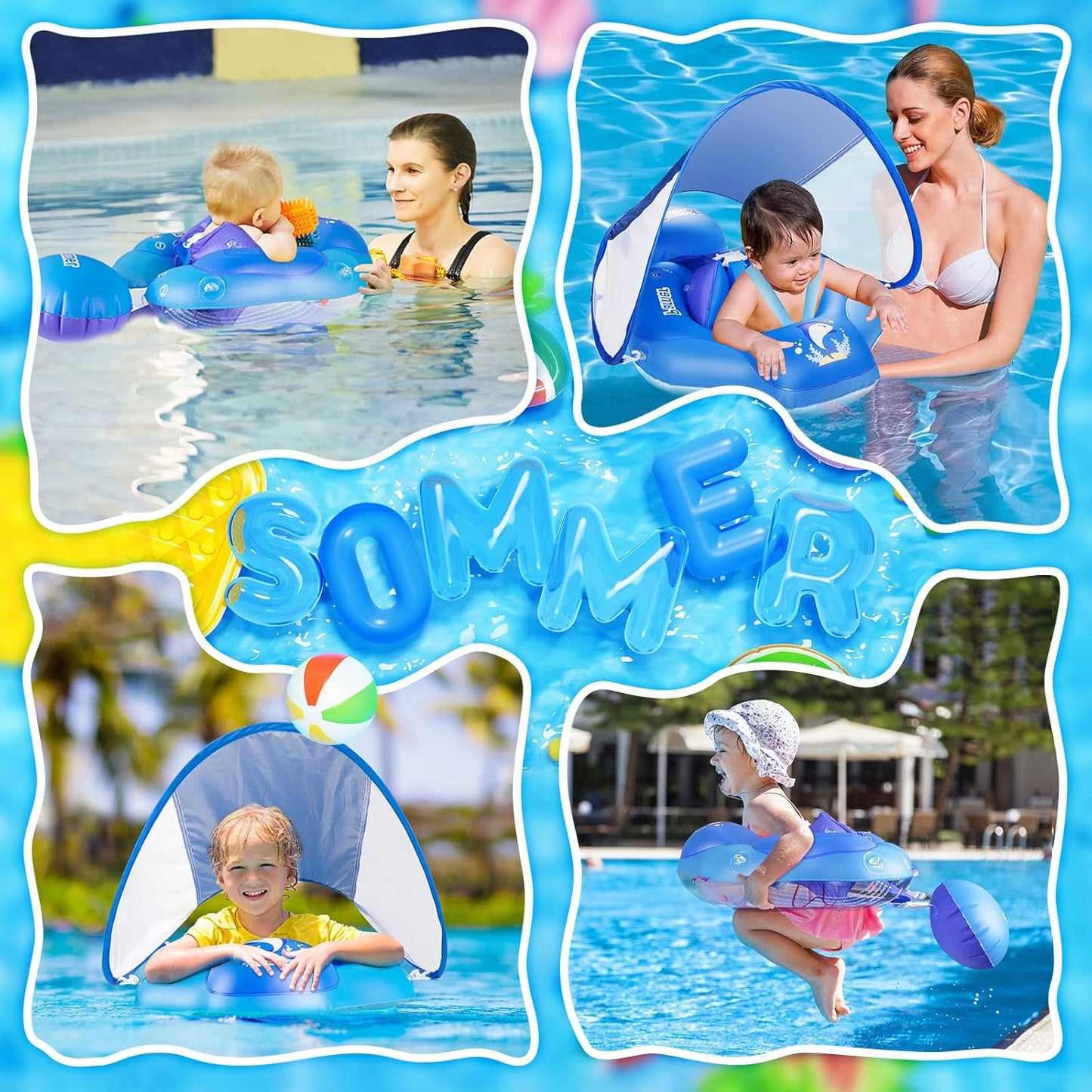 Schwimmring mit Sonnendach