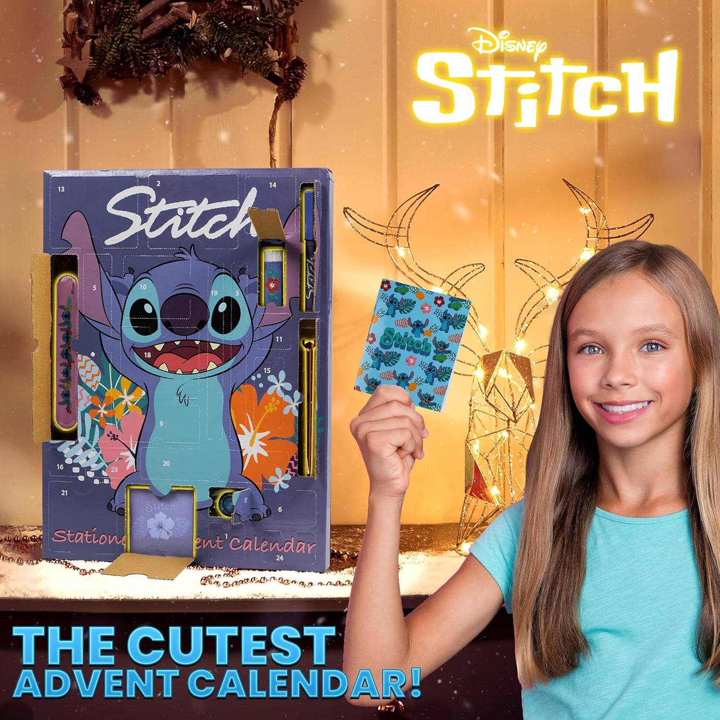 Stitch Adventskalender, Blau Stitch Schreibwaren