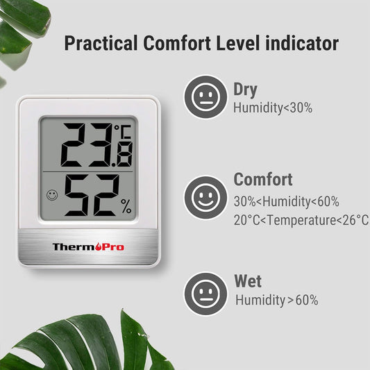 4er-Set Raumthermometer TP49W-4, Weiss 4er Set