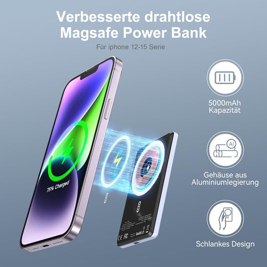 Magnetische MagSafe Powerbank, Mauve