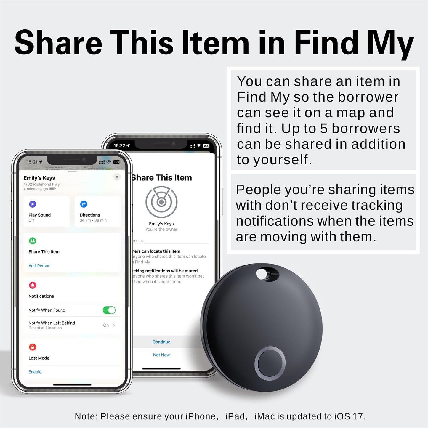 4er-Pack Smart Tag Pro - Koffer- und Schlüsselfinder, 4er Pack Schwarz