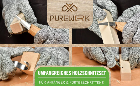 Holzschnitzset für Erwachsene (22-teilig)