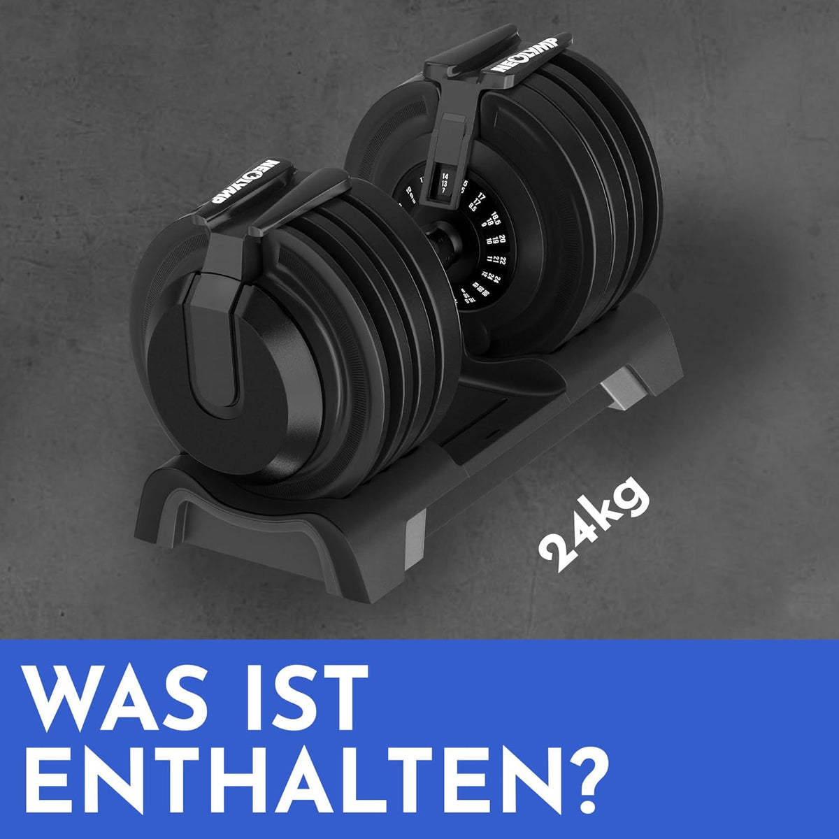 Kurzhantel verstellbar 2-24 kg, Kurzhantel 24 kg